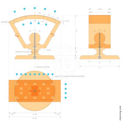 Rotatable wooden stand for scissors