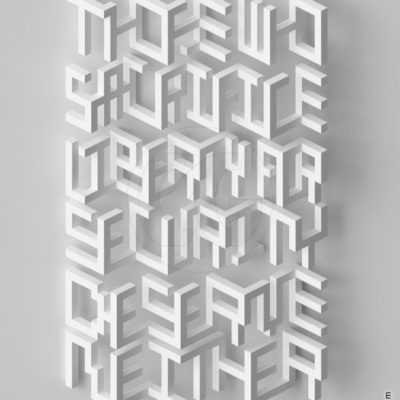 3D Typography Art – "Those who sacrifice liberty for security deserve neither"