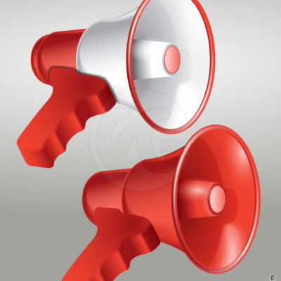 Handheld loudspeaker (Adobe Illustrator)