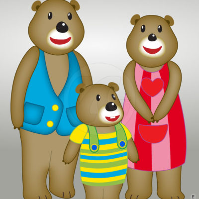 Bear family cartoon (Adobe Illustrator)