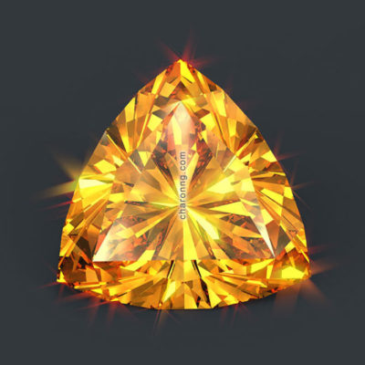 Amber diamond, Radiant Trillion cut