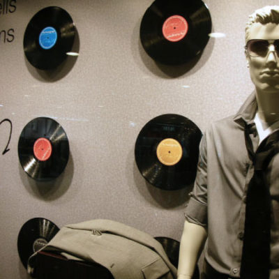 Real vinyl records with tailor made labels