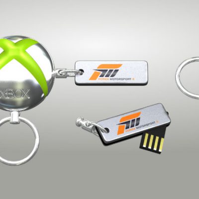 Xbox keychain with USB flash drive