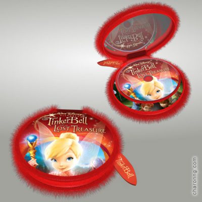 TinkerBell disc caddy with fur trim