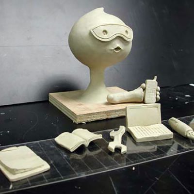 Clay modelling with separated parts