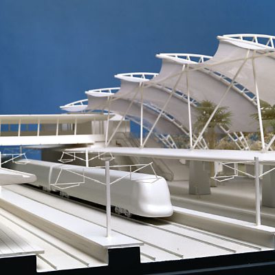 Produce supporting structure, train and canopy